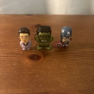 Marvel Chibis 1" Hulk Bruce Banner Captain America Mini Figure Toys‎